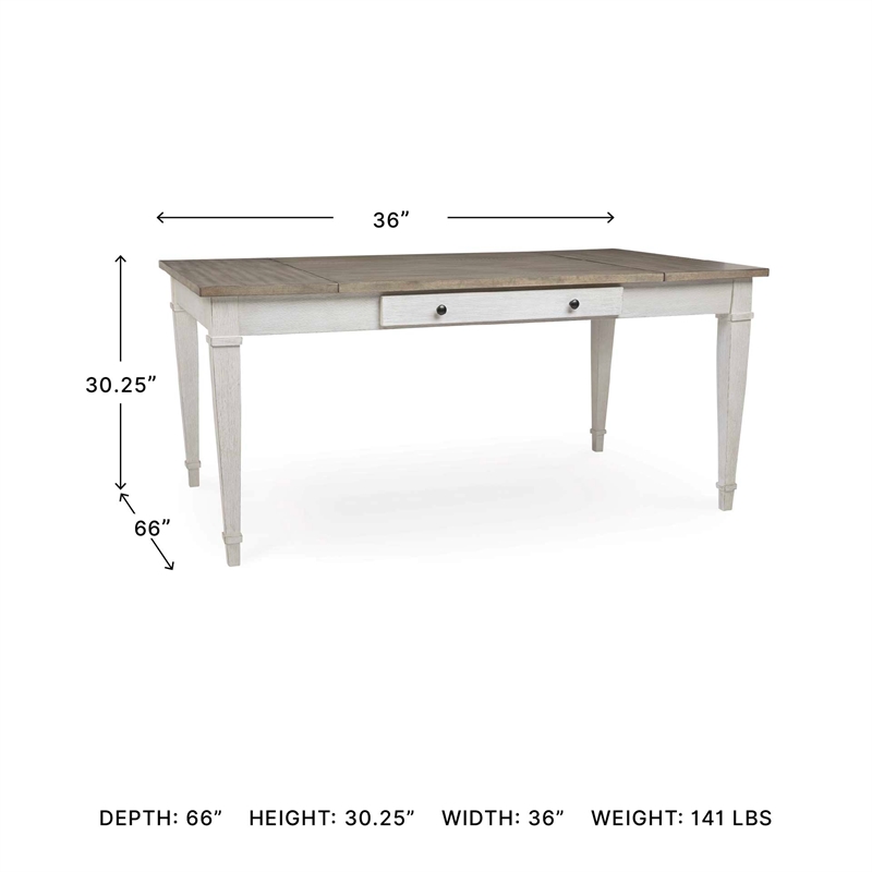 Signature Design by Ashley Skempton Dining Table in White and Light Brown