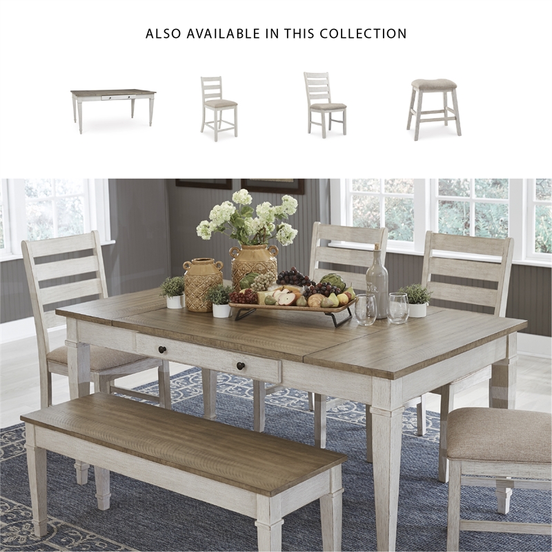 Signature Design by Ashley Skempton Dining Table in White and Light Brown