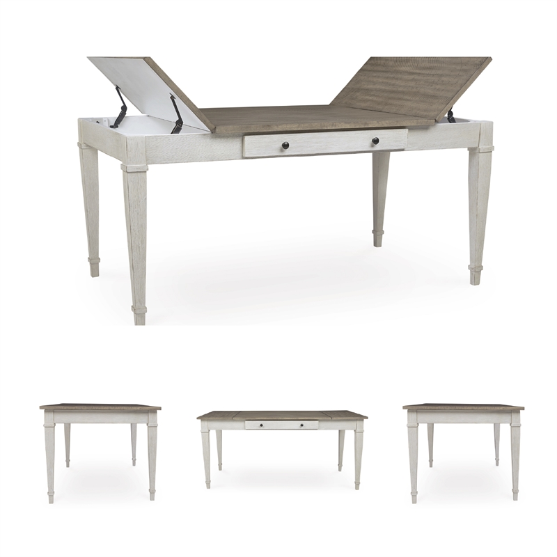 Signature Design by Ashley Skempton Dining Table in White and Light Brown