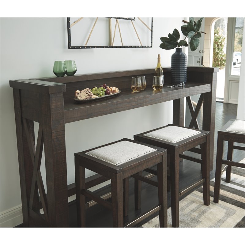 Signature Design by Ashley Hallishaw Bar Table in Dark 