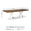 Signature Design by Ashley Valebeck Rectangular Dining Table in White and Brown