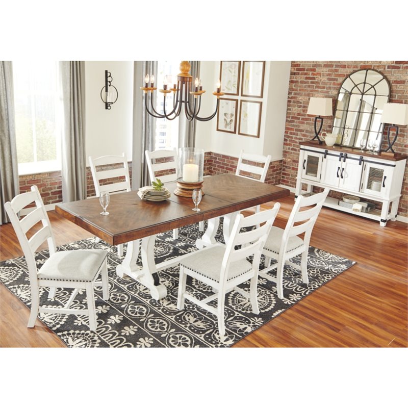 Signature Design by Ashley Valebeck Rectangular Dining Table in White
