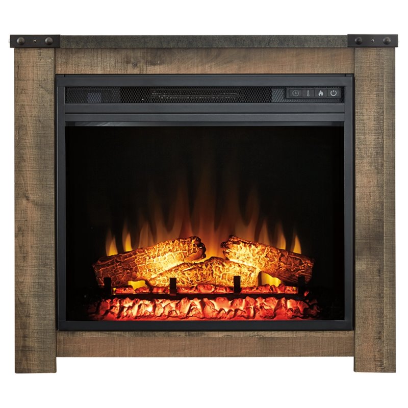 Signature Design by Ashley Trinell Fireplace Mantel with Insert in