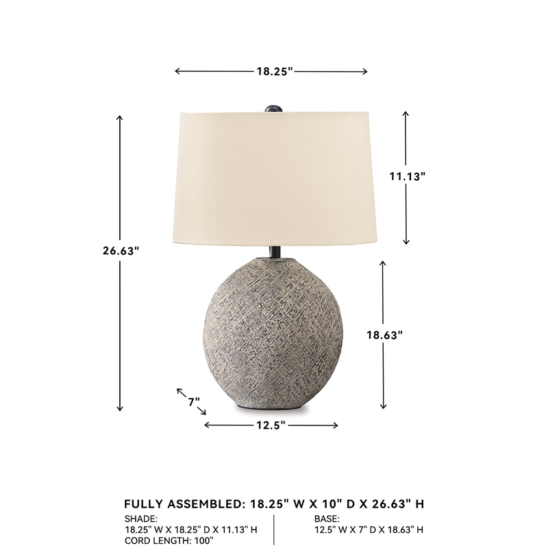 Signature Design by Ashley Harif Paper Table Lamp in Beige