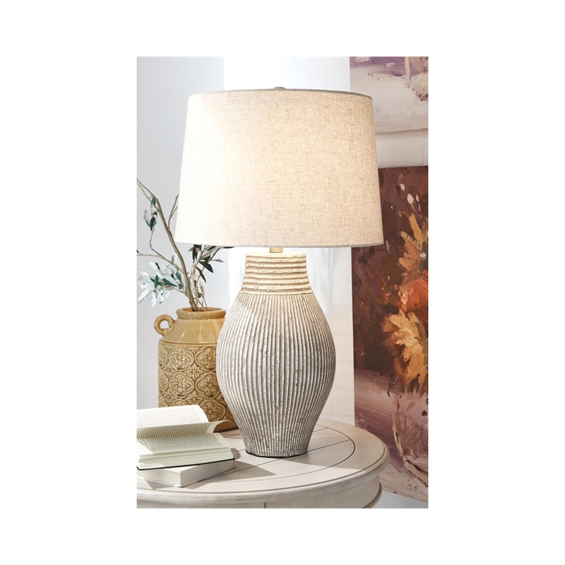 Signature Design by Ashley Layal Paper Table Lamp in Black