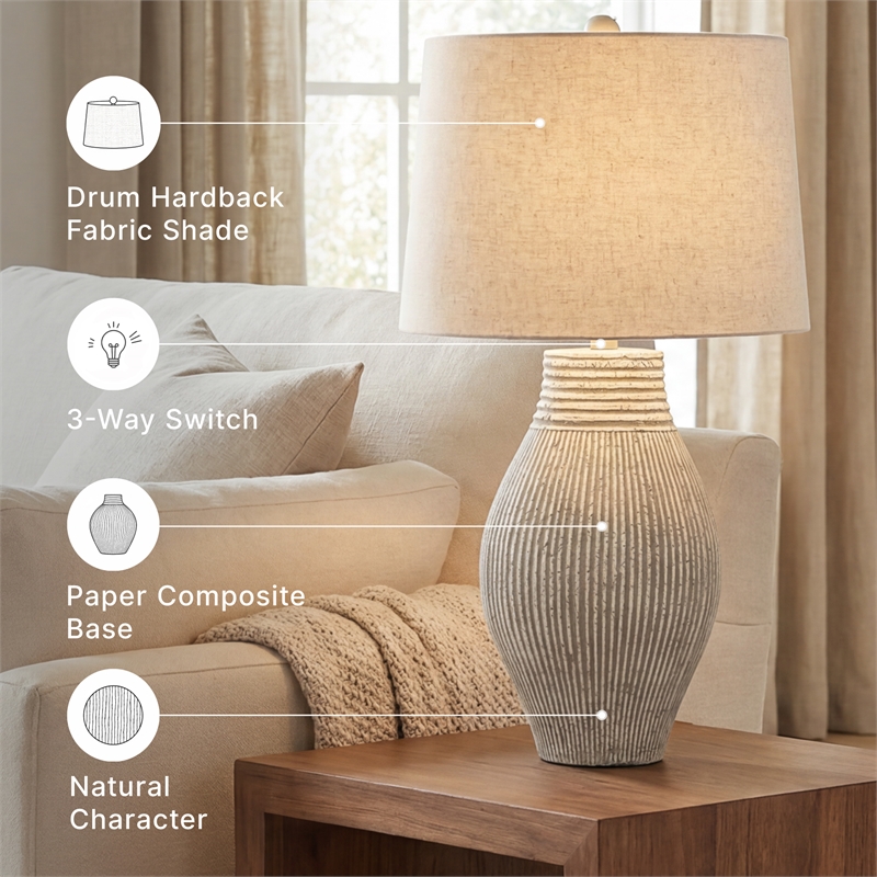 Signature Design by Ashley Layal Paper Table Lamp in Black
