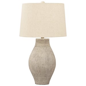 signature design by ashley layal paper table lamp in black