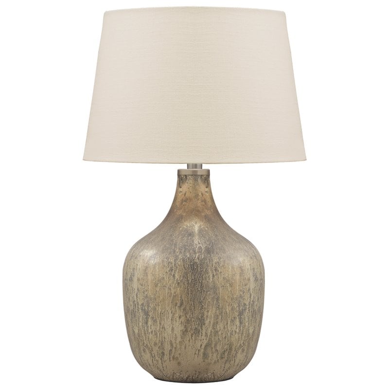 Signature Design by Ashley Mari Glass Table Lamp in Gray and Gold ...