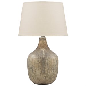signature design by ashley mari glass table lamp in gray and gold