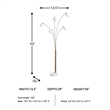 Signature Design by Ashley Taliya Metal Arc Lamp in Champagne and White