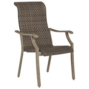 signature design by ashley windon barn arm chair in brown (set of 4)
