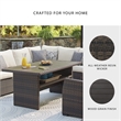 Signature Design by Ashley Easy Isle Patio Dining Table in Dark Brown and Beige