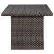 Signature Design by Ashley Easy Isle Patio Dining Table in Dark Brown and Beige