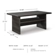 Signature Design by Ashley Easy Isle Patio Dining Table in Dark Brown and Beige