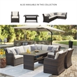 Signature Design by Ashley Easy Isle Patio Dining Table in Dark Brown and Beige