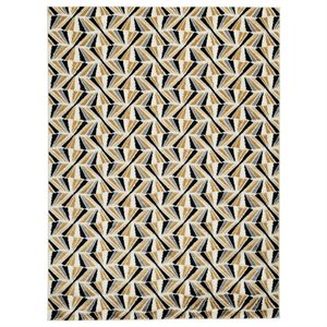 signature design by ashley jaela rug in black white and gold