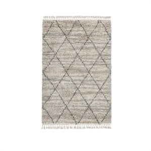 Signature Design by Ashley Abdalah 60&quot x 84&quot Rug in Gray and Cream