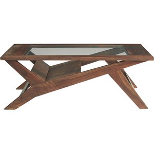 signature design by ashley charzine coffee table in warm brown