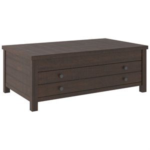 signature design by ashley camiburg lift top coffee table in warm brown