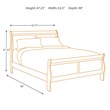 Signature Design by Ashley Alisdair Sleigh Queen Bed in Warm Dark Brown