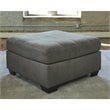 Ashley Furniture Pitkin Fabric Upholstered Oversized Accent Ottoman in Slate