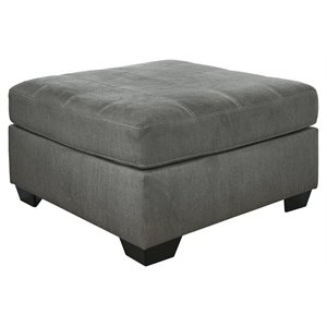 Ashley Furniture Pitkin Fabric Upholstered Oversized Accent Ottoman in Slate