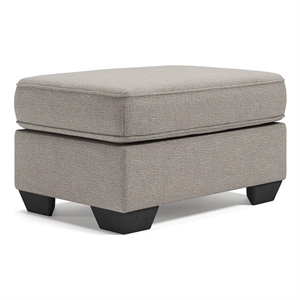 Ashley Furniture Greaves Fabric Upholstered Square Ottoman in Stone