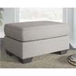 Ashley Furniture Greaves Fabric Upholstered Square Ottoman in Stone