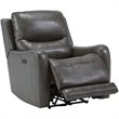 Ashley Furniture Galahad Faux Leather Recliner Chair w/Power Headrest in Smoke
