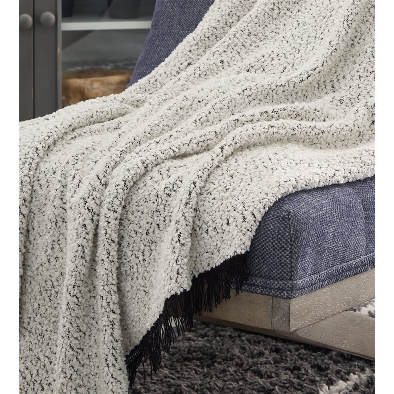Signature Design by Ashley Leonita Black/White Throw