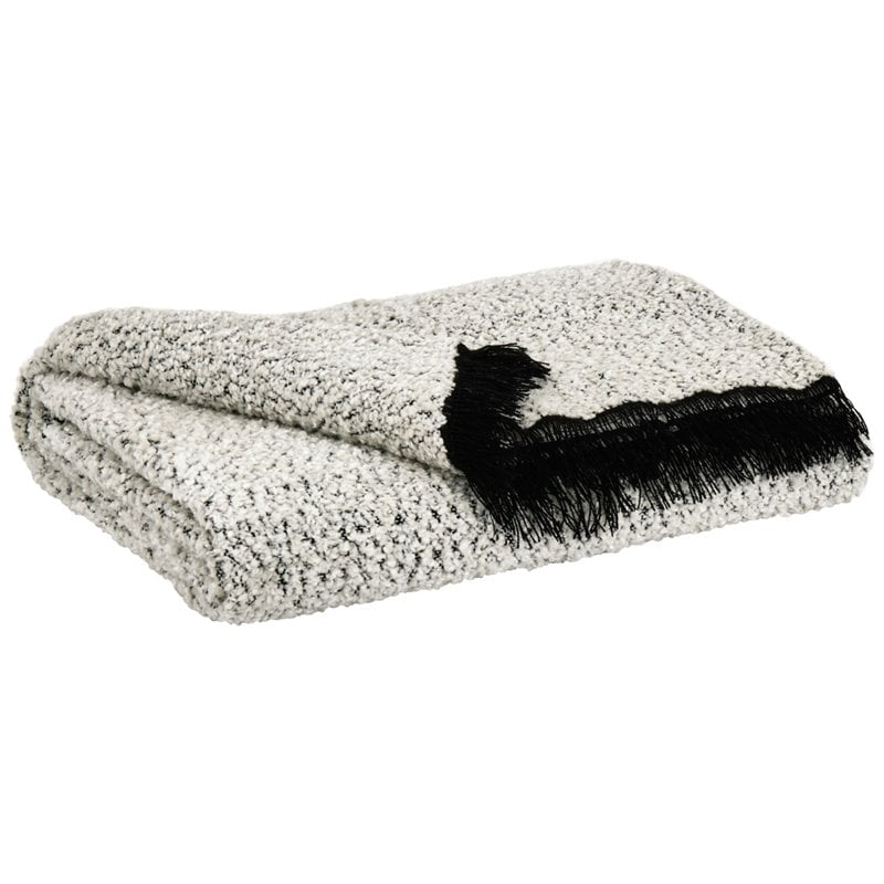 Signature Design by Ashley Leonita Black/White Throw