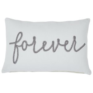 ashley furniture forever white/gray pillow