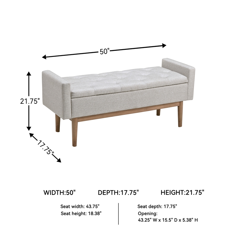 Signature Design by Ashley Briarson Beige/Brown Storage Bench