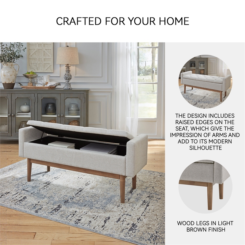 Signature Design by Ashley Briarson Beige/Brown Storage Bench