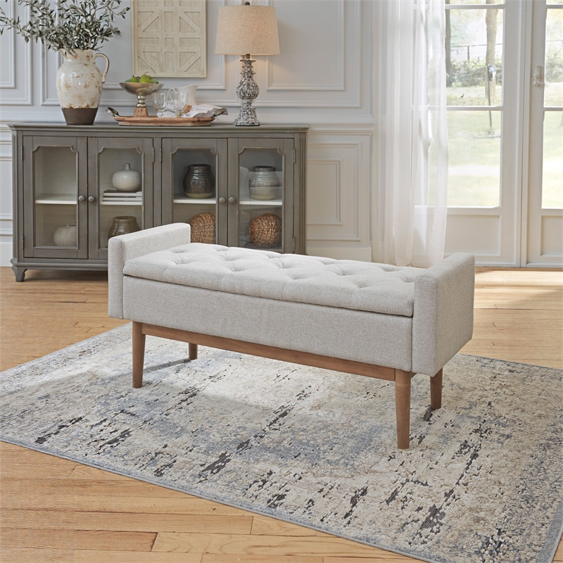 Signature Design by Ashley Briarson Beige/Brown Storage Bench