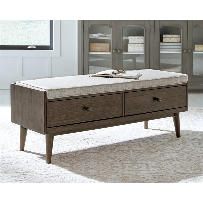 Ashley Furniture Chetfield Beige/Brown Storage Bench A3000248