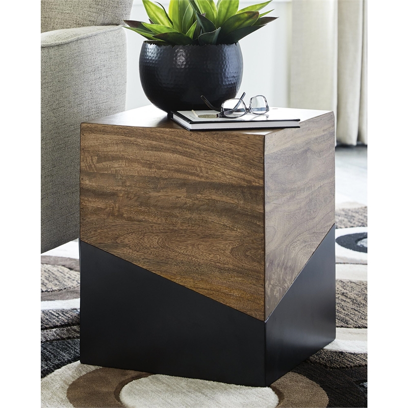 Signature Design by Ashley Trailbend Brown/Gunmetal Accent Table
