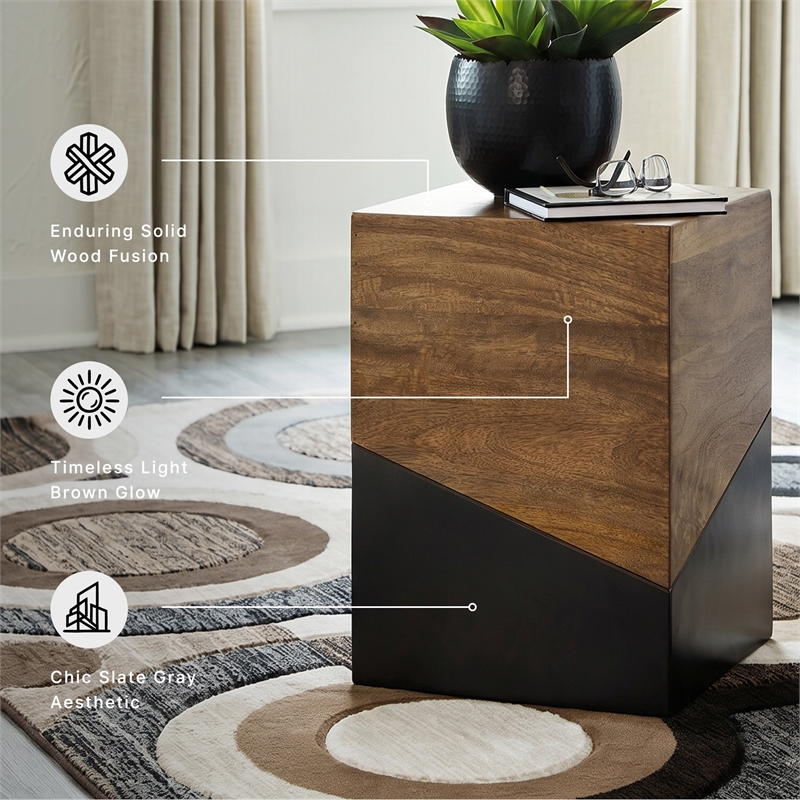 Signature Design by Ashley Trailbend Brown/Gunmetal Accent Table