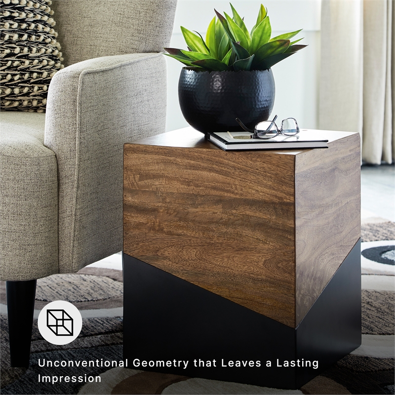 Signature Design by Ashley Trailbend Brown/Gunmetal Accent Table