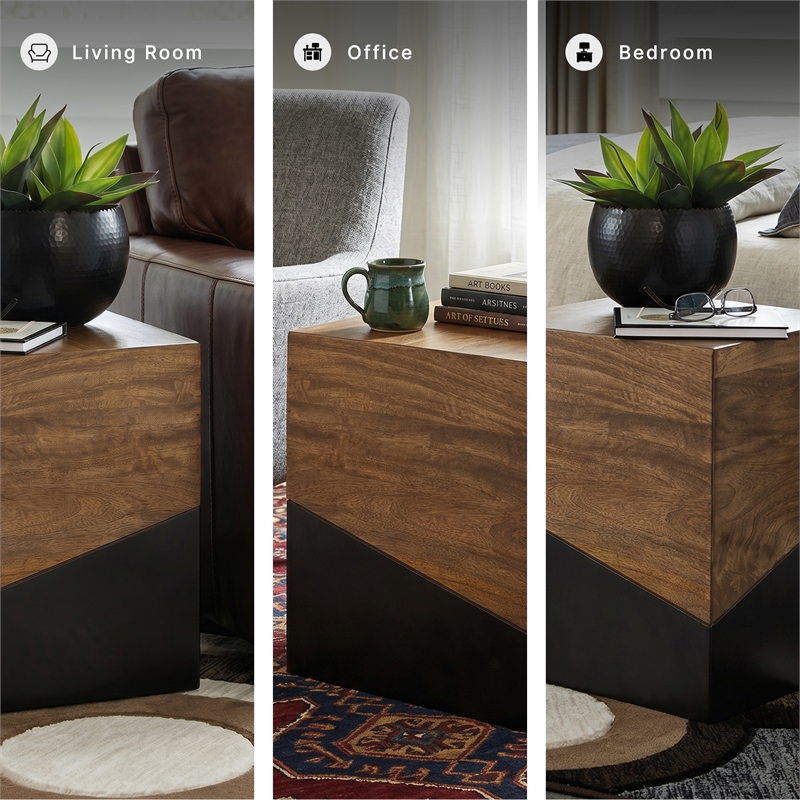 Signature Design by Ashley Trailbend Brown/Gunmetal Accent Table