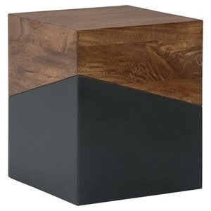 ashley furniture trailbend brown/gunmetal accent table