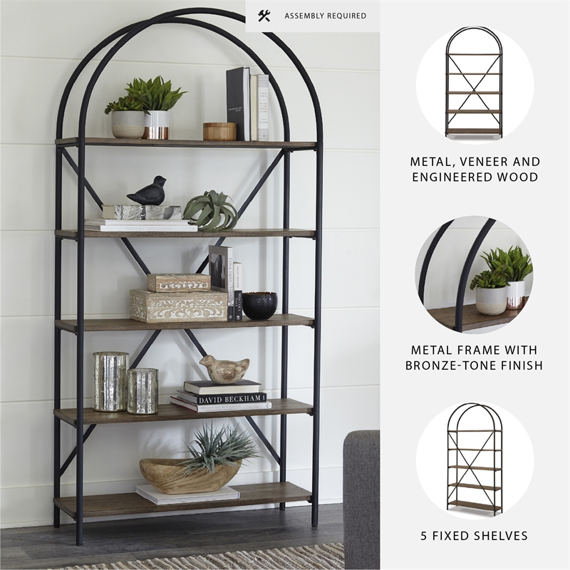 Signature Design by Ashley Galtbury Brown/Black Bookcase