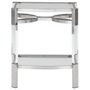 Signature Design by Ashley Chaseton Clear/Silver Accent Table