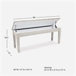 Signature Design by Ashley Skempton Wood Storage Bench in White & Light Brown