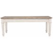 Signature Design by Ashley Skempton Wood Storage Bench in White & Light Brown