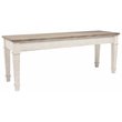 Signature Design by Ashley Skempton Wood Storage Bench in White & Light Brown