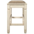 Ashley Furniture Bolanburg Single Wood Counter Bench in Antique White & Brown