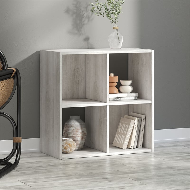 Ashley Furniture Paxberry Four CubeEngineered Wood  Organizer in Off White