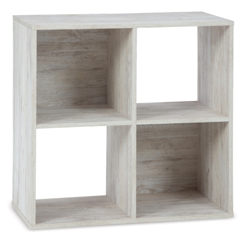Ashley Furniture Paxberry Four CubeEngineered Wood  Organizer in Off White