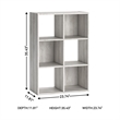 Ashley Furniture Paxberry Engineered Wood 6-Cube Organizer in White Wash